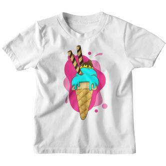 Summer Dessert Ice Cream Cone Waffle Ice Cream S Kinder Tshirt - Seseable De