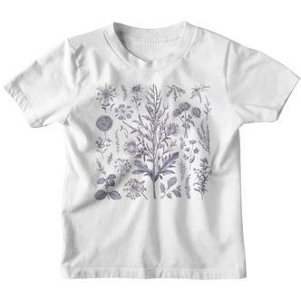 Vintage-Inspirierte Blume Botanischer Naturforscher Kinder Tshirt - Seseable De