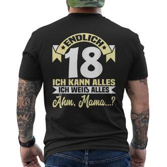 18 Geburtstag Geburtstagsgeschenk Lustiger Spruch T-Shirt mit Rückendruck - Seseable De