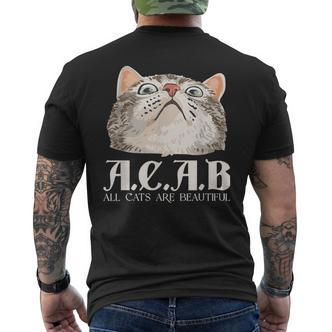 ACAB All Cats Are Beautiful Pets Animals Kitten Cats T-Shirt mit Rückendruck - Seseable De