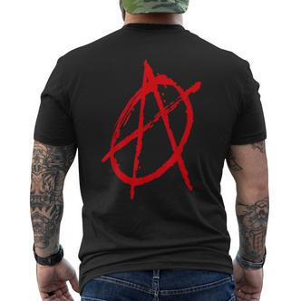 Anarchy Symbol Anarcho Punk S T-Shirt mit Rückendruck - Seseable De