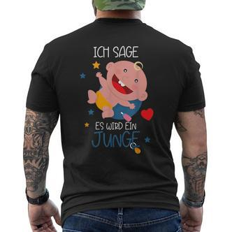 Baby Gender Reveal Party Es Wird Ein Boys T-Shirt mit Rückendruck - Seseable De