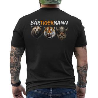 Bärtigermann Bear Tiger Mann Viking Fan Word Game T-Shirt mit Rückendruck - Seseable De