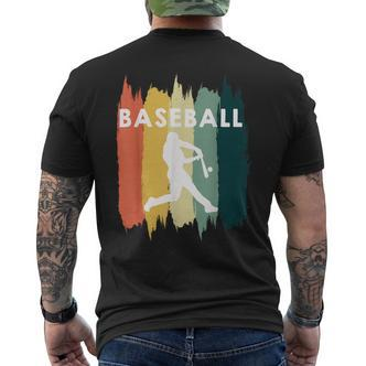 Baseball Sport Retro Baseball T-Shirt mit Rückendruck - Seseable De