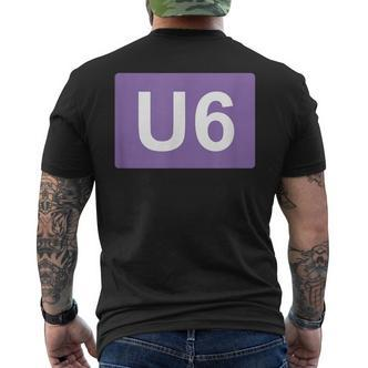 Berlin U-Bahn Line U6 Souvenir T-Shirt mit Rückendruck - Seseable De
