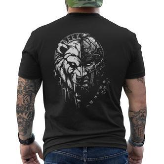 Berserker Warrior Odin Runes Nordic Mythology Viking T-Shirt mit Rückendruck - Seseable De