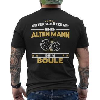 Boule Boccia Boßeln Pétanque Boules Sport Old Man Slogan T-Shirt mit Rückendruck - Seseable De
