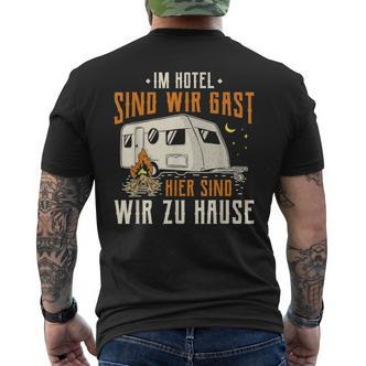 Caravan & Camper Hier Sind Wir Zu Hause T-Shirt mit Rückendruck - Seseable De