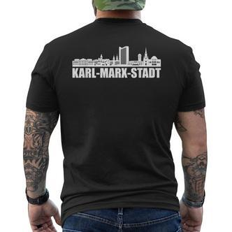 Chemnitz Karl-Marx City Skyline Nischel Idea T-Shirt mit Rückendruck - Seseable De