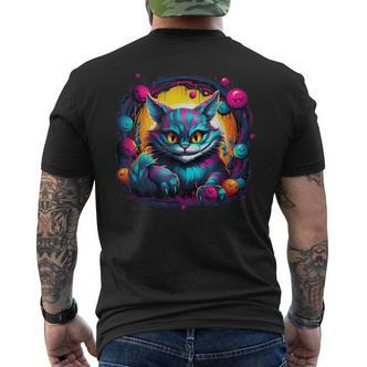 Cheshire Cat Alice In Wonderland Cool Graphic T-Shirt mit Rückendruck - Seseable De