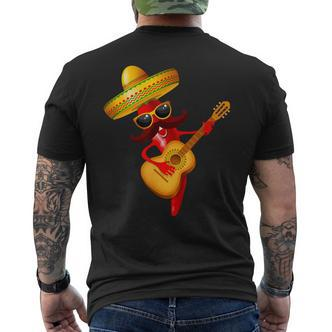 Cinco De Mayo Mexikanische Lustige Gitarre Lets Fiesta Cinco De Mayo T-Shirt mit Rückendruck - Seseable De