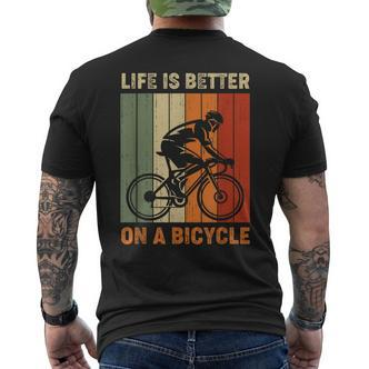 Das Leben Ist Besser Auf Einem Fahrrad Cycling T-Shirt mit Rückendruck - Seseable De