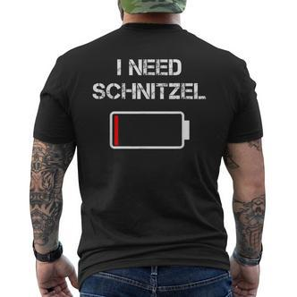 Deutsches Essen Schnitzel Ich Brauche Schnitzel S T-Shirt mit Rückendruck - Seseable De