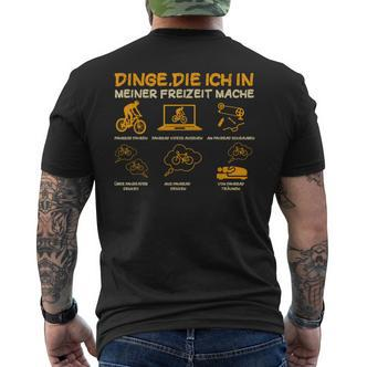 Dinge Die Ich In Meiner Freizeit Mache Bicycle Cyclist Black T-Shirt mit Rückendruck - Seseable De