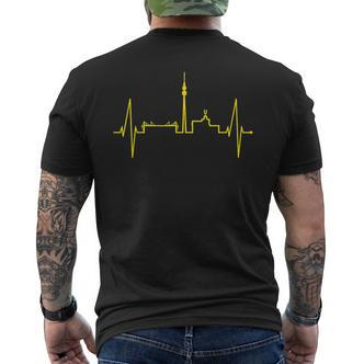Dortmund Skyline Heartbeat Ruhrpott Fans Stadium Dortmund T-Shirt mit Rückendruck - Seseable De
