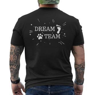 Dream Team Dog Slogan T-Shirt mit Rückendruck - Seseable De