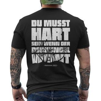 Du Muss Hard If Der Jungle Wein Black T-Shirt mit Rückendruck - Seseable De