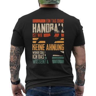 Ein Tag Ohne Handballer T-Shirt mit Rückendruck - Seseable De