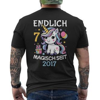 Endlich 7 Magisch Seit 2017 T-Shirt mit Rückendruck - Seseable De