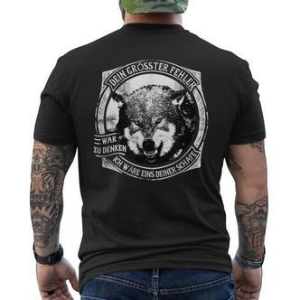 Evil Wolf In Sheep's Fur Dein Fehlunterschätzen Your Fault T-Shirt mit Rückendruck - Seseable De