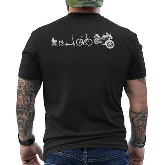 Evolution des Bikers Schwarzes Kurzärmliges Herren-T-Kurzärmliges Herren-T-Shirt, Motorrad und Fahrrad Design - Seseable De