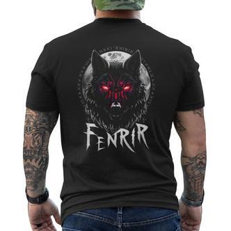 Fenrir Wolf Nordic Mythology Odin Valhalla T-Shirt mit Rückendruck - Seseable De