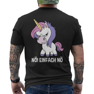 Unicorn Nö Einfach Nö Slogan T-Shirt mit Rückendruck - Seseable De