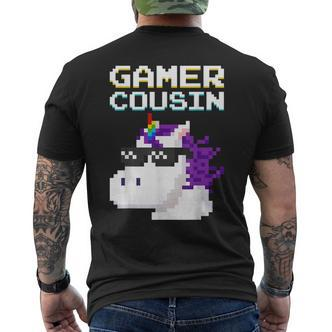 Gamer Cousin Einhorn Pixel Geschenk Multiplayer Nerd Geek T-Shirt mit Rückendruck - Seseable De