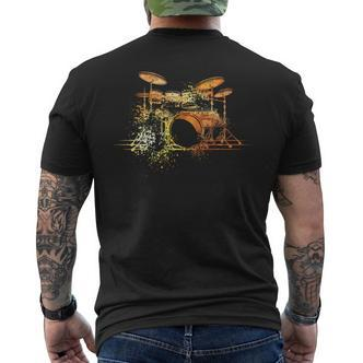 For Drummers Drumsticks Vintage Drum Kit T-Shirt mit Rückendruck - Seseable De