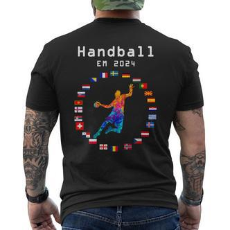 Handball Em 2024 Flag Handballer Sports Player Ball T-Shirt mit Rückendruck - Seseable De