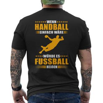 Handball Vs Fußball Genuine Handball T-Shirt mit Rückendruck - Seseable De