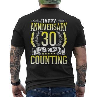 Happy Anniversary 30 Jahre Und Zählung Verheiratete Ehemann Frau T-Shirt mit Rückendruck - Seseable De