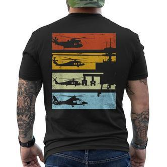Helicopterintage Helicopter Pilot T-Shirt mit Rückendruck - Seseable De