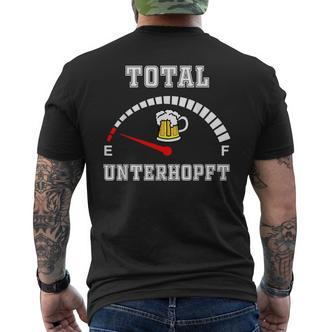 Herren Kurzärmliges Herren-T-Kurzärmliges Herren-T-Shirt Total Unterhopft, Bier Tankanzeige Motiv - Seseable De