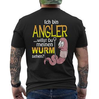 Ich Bin Angler, Willst Du Mein Wurm Sehen Kurzärmliges Herren-T-Kurzärmliges Herren-T-Shirt, Schwarz - Seseable De
