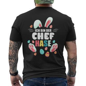 Ich Bin Der Chef Rabbit Easter Bunny Family Partner T-Shirt mit Rückendruck - Seseable De