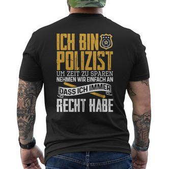 Ich Bin Polizist Um Zeit Zu Save Take Wir Einfach Dass T-Shirt mit Rückendruck - Seseable De