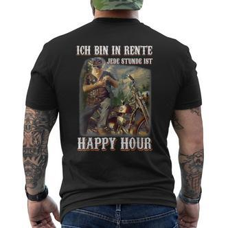 Ich Bin In Rente Jede Stunde Ist Happy Hour T-Shirt mit Rückendruck - Seseable De