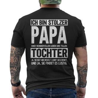 Ich Bin Stolzer Papa Einer Wonderful Tochter Vatio I S T-Shirt mit Rückendruck - Seseable De