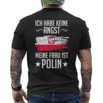 Ich Habe Keine Angst Meine Frau Ist Polin T-Shirt mit Rückendruck - Seseable De