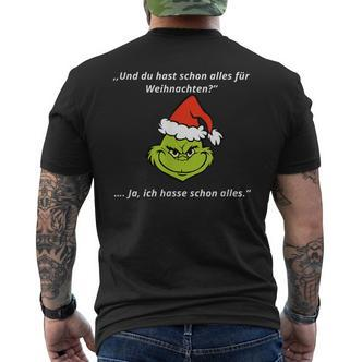 Ich Hasse Weihnachten Lustiger Spruch Black S T-Shirt mit Rückendruck - Seseable De