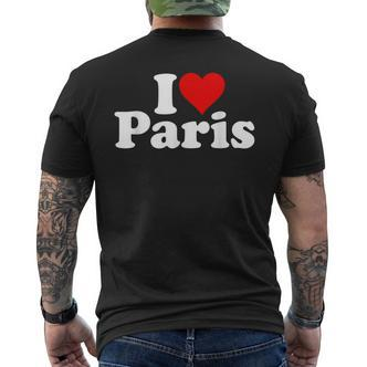 Ich Liebe Herz Paris France T-Shirt mit Rückendruck - Seseable De