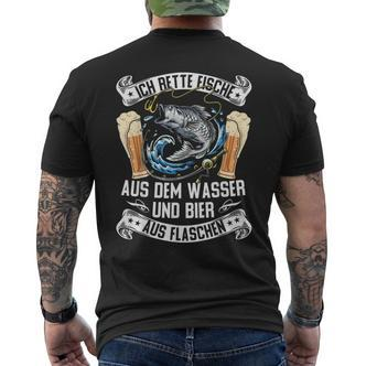 Ich Rette Fische Aus Dem Wasser Hecht Man Carp Fishing T-Shirt mit Rückendruck - Seseable De