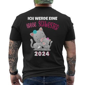 Ich Werde Eine Große Schwester 2024 Cat T-Shirt mit Rückendruck - Seseable De