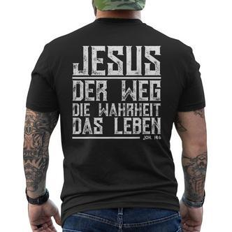 With Jesus Der Weg Die True Das Leben T-Shirt mit Rückendruck - Seseable De
