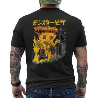 Kaiju Monster Pizza Japan Anime Merch Manga T-Shirt mit Rückendruck - Seseable De