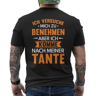Komme Nach Tante Niche Nephew Patentante Saying T-Shirt mit Rückendruck - Seseable De