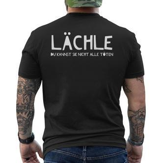 Lächle Mitarbeiter Work Colleague Fun Saying  T-Shirt mit Rückendruck - Seseable De