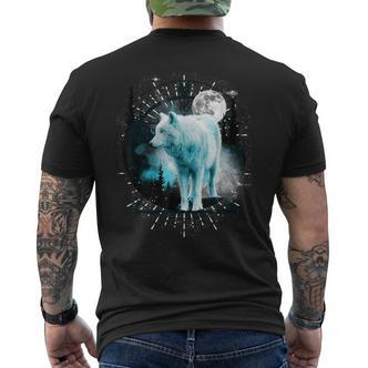 Lone Wolf Wolf Moon Wildlife T-Shirt mit Rückendruck - Seseable De