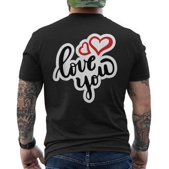 Love You Herzalentinstag Lieblingsmensch Partner Liebes T-Shirt mit Rückendruck - Seseable De